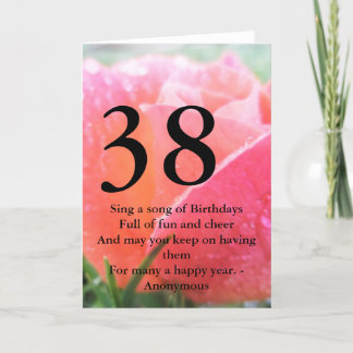 Carte trente-huitième Anniversaire