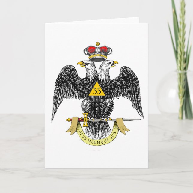 Carte trente-troisième Noir écossais Eagle de rite de (Devant)