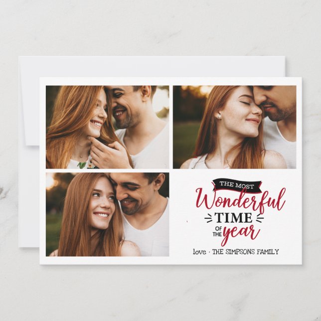 Carte Très beau temps Red Holiday photo collage (Devant)