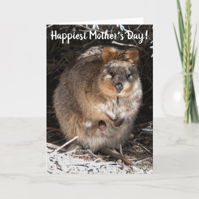 Carte Très heureuse Fête des Mères Quokka Australie (Devant)