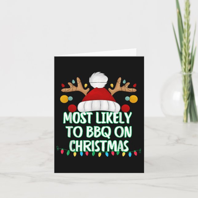 Carte Très Probable De Barbecue Sur Noël Drôle Correspon (Devant)