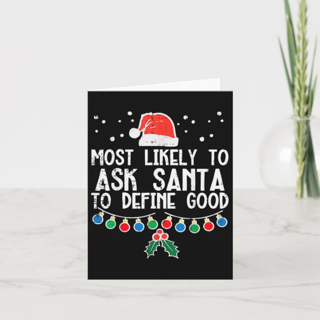 Carte Très Probable De Demander À Père Noël De Définir U (Devant)