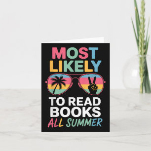 Carte Très Probable De Lire Des Livres Tous Été Enseigna