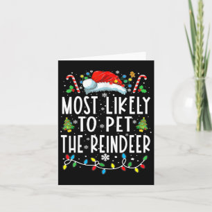 Carte Très Probable De Pet La Famille De Noël Reindeer M
