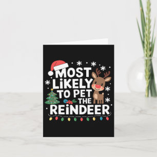 Carte Très Probable De Pet La Famille Reindeer Noël H