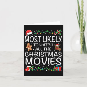 Carte Très Probable De Regarder Les Films De Noël Famill