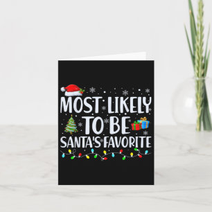 Carte Très Probablement Père Noël Favorite Noël Famille