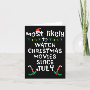 Carte Très susceptible de regarder des films de Noël en 