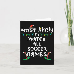 Carte Très Susceptible de Regarder du Foot à Noël Xmas F