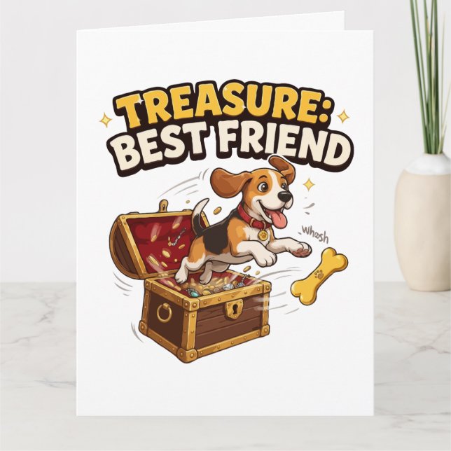 Carte Trésor Meilleur Ami Beagle (Devant)