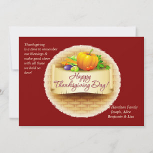 Carte Tressée de Thanksgiving