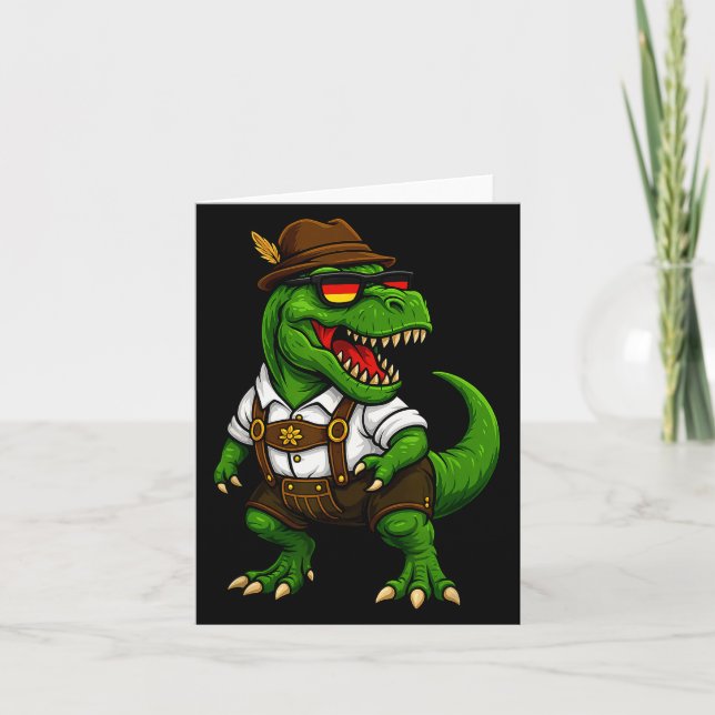 Carte Trex Dinosaur Bavarian German Costume Boys Men Kid (Devant)