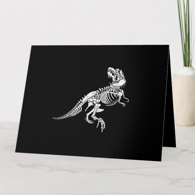 Carte TRex Skeleton Lazy Halloween Costume Cool Dinosaur (Devant)