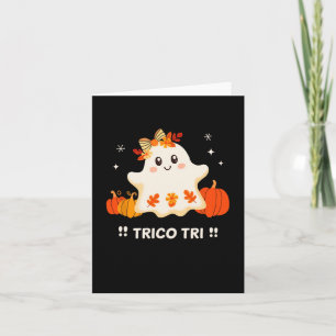 Carte Tri Cute Halloween Éffrayant Mexicain Fantôme Span