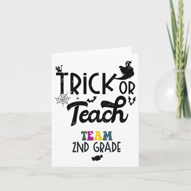 Carte Tri Ou Enseigner Halloween de 2e année Te (Devant)