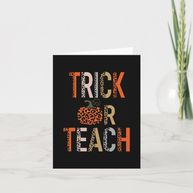 Carte Tri Ou Enseigner L'École D'Halloween Classe Automn (Devant)
