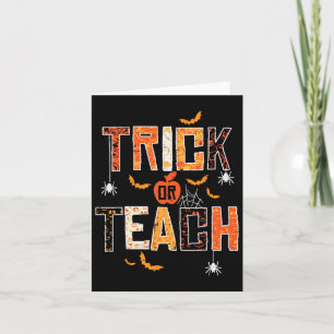 Carte Tri Ou Enseigner Retro Halloween Enseignantes Femm