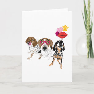 Carte Triade de la Saint-Valentin du Coonhound