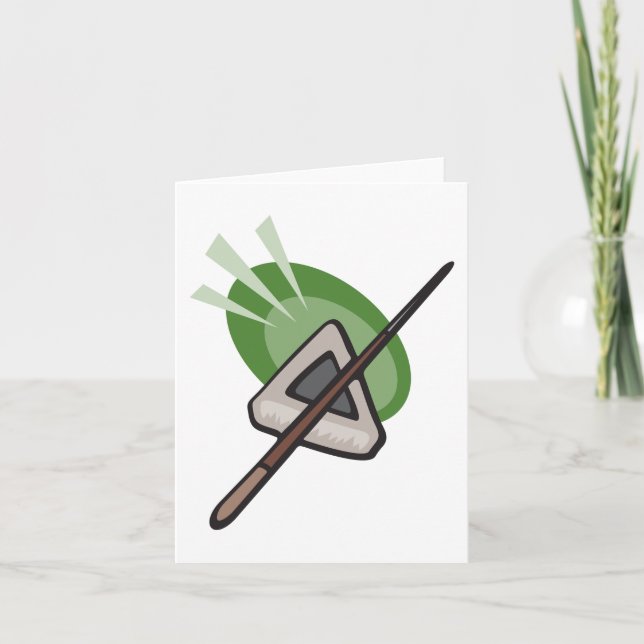 Carte Triangle de billard et bâton de cue (Devant)