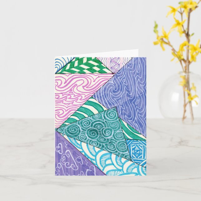 Carte Triangles (Fleur jaune)