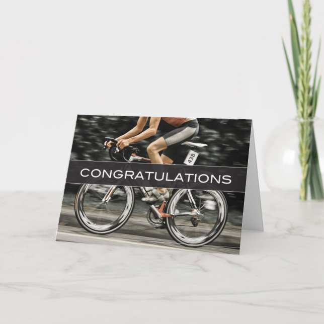Carte Triathlon - félicitations (Devant)