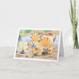 Carte Triceratops d'anniversaire