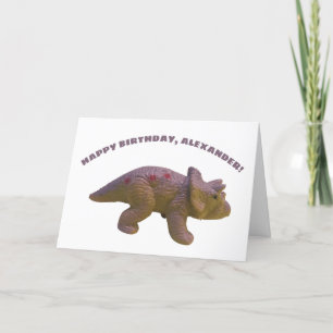 Carte Triceratops Toy Dinosaur Personnalisé Anniversaire