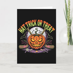 Carte Trick Chapeau ou traiter Hockey sur glace Hallowee