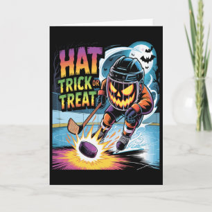 Carte Trick Chapeau ou Treat Drôle de Hockey sur Glace H