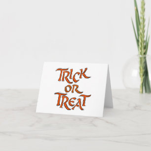 Carte Trick Halloween ou Traiter les mots