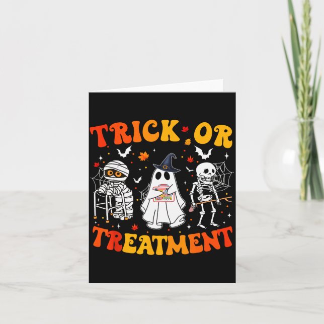 Carte Trick Or Pt Physical Therapy Therast Halloween  (Devant)