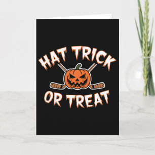 Carte Trick Or Treat drôle de hockey Halloween Pump