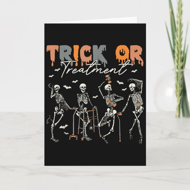 Carte Trick Or Treatment Pt Physical Therapy Therapist H (Devant)