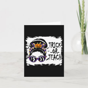 Carte Trick Ou Enseigner Mignonne Halloween Enseignant M