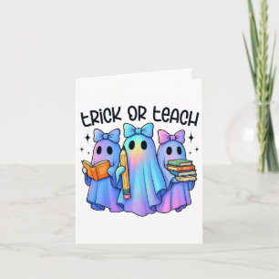 Carte Trick Ou Enseigner Pastel Galaxy Ghost Halloween S