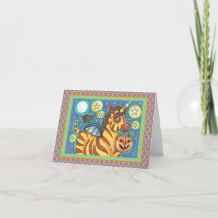 CARTE TRICK OU TRAITEMENT BAT WING ZEBRA, CUTE HALLOWEEN