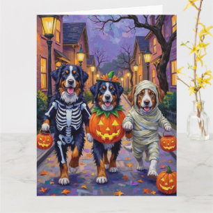 Carte Trick ou traitement de montagne bernois en Hallowe