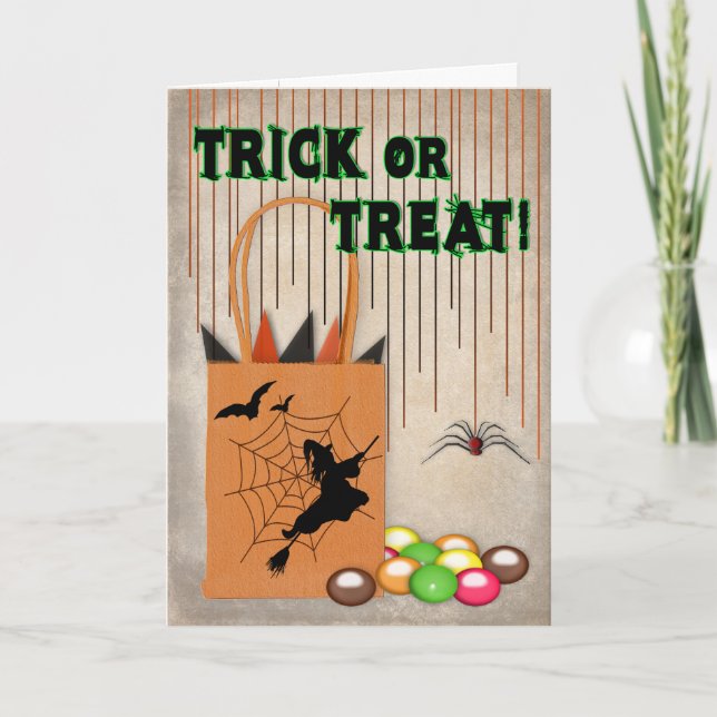 Carte TRICK OU TRAITER Halloween Salutation (Devant)