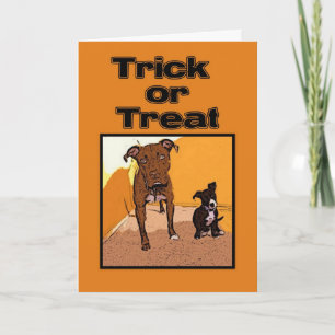 Carte Trick ou Treat Happy Halloween Chiens