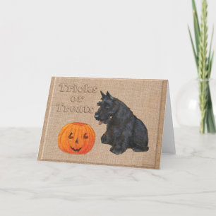 Carte Trick ou Treat Scottie Chien
