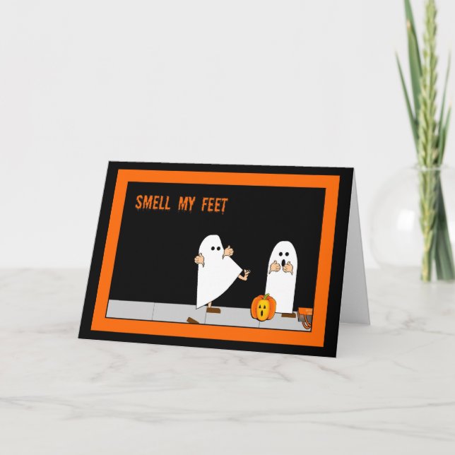 Carte Trick ou Treat, sent mes pieds (Devant)