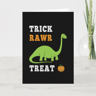 Carte Trick Rawr Friandise Mignon Halloween Brontosaurus