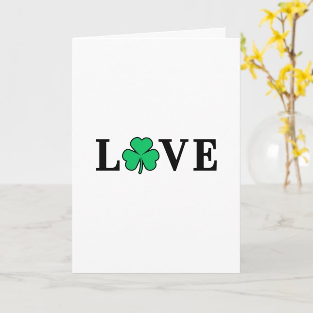 Carte Tricolor Ireland Trèfle Shamrock Couverture Univer (Fleur jaune)