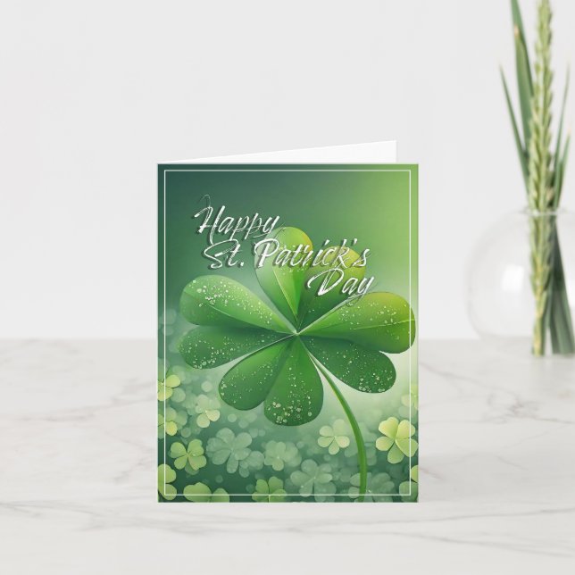 Carte Tricolores de Shamrocks Joyeuse Saint-Patrick (7)  (Devant)