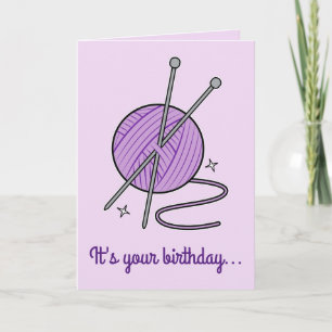 Carte Tricot Fun Anniversaire