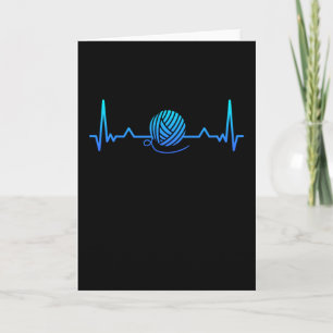 Carte Tricot Hearbeat Laine Fil Crochet Cadeaux