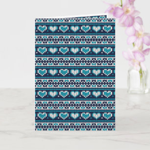 Carte Tricot motif sans couture de coeurs 2 + vos idées