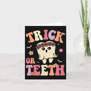 Carte Tricot Ou Fantôme Dentaire Super Halloween Treat