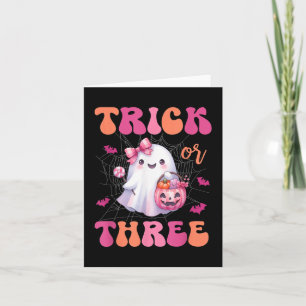 Carte Tricot Ou Trois Halloween Fantôme De 3 Ans Birthda