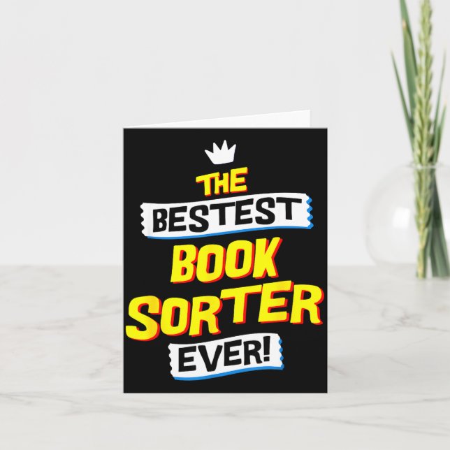 Carte Trier les livres, métier drôle Occupation  (Devant)